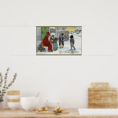 クリスマスグリーティングサンタ ポスター (キッチン)