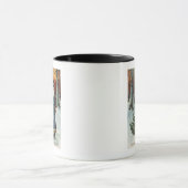 クリスマスグリーティングサンタ（青） マグカップ (中央)