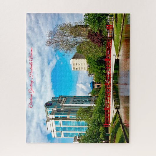 クリスマスグリーティングスハンツビルアラバマ ジグソーパズル (縦)