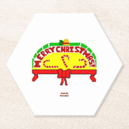 クリスマスグリーティングスヘキシカン紙コースター ペーパーコースター