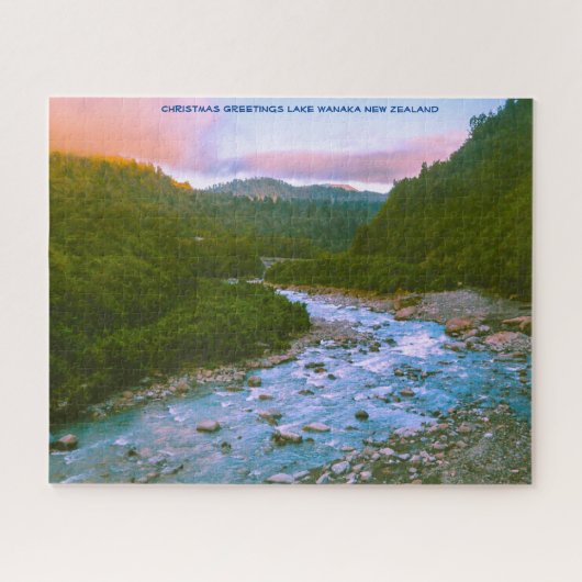 クリスマスグリーティングスワナカニュージーランド ジグソーパズル (横)