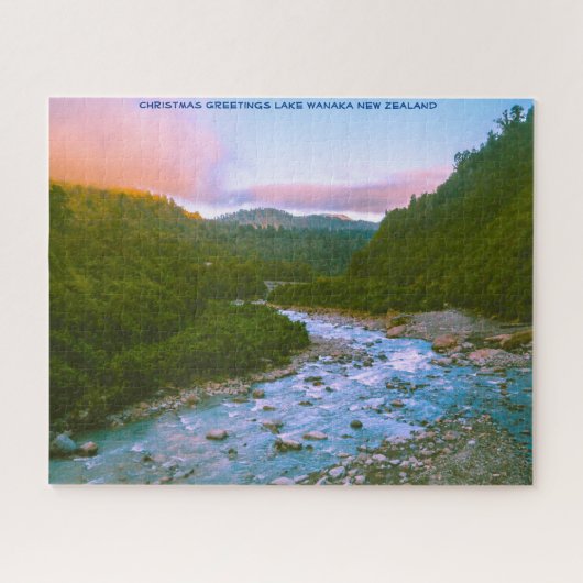 クリスマスグリーティングスワナカニュージーランド ジグソーパズル (横)