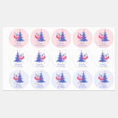 クリスマスグリーティングズバラエティーセットフラミンゴホリデー ラベル (シート)