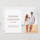 クリスマスグリーティングトロピカルビーチ写真 シーズンカード (正面)