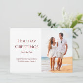 クリスマスグリーティングトロピカルビーチ写真 シーズンカード (スタンド正面)