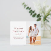 クリスマスグリーティングトロピカルビーチ写真 シーズンポストカード (スタンド正面)