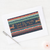 クリスマスグリーティングパターンデザイン 長方形シール (封筒)