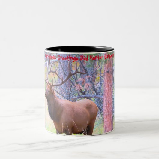 クリスマスグリーティングパパハンターGatherer ツートーンマグカップ (中央)