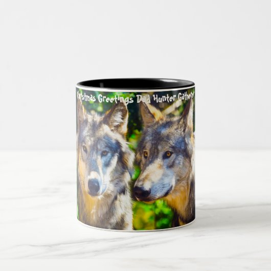 クリスマスグリーティングパパハンターGatherer ツートーンマグカップ (中央)