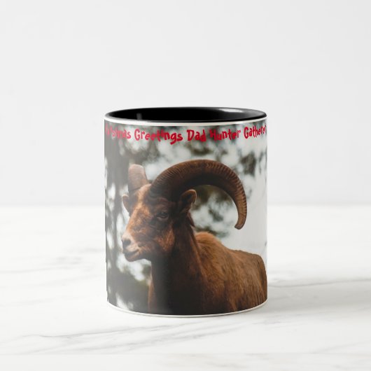 クリスマスグリーティングパパハンターGatherer ツートーンマグカップ (中央)
