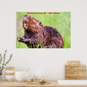 クリスマスグリーティングパパハンターGatherer ポスター (キッチン)