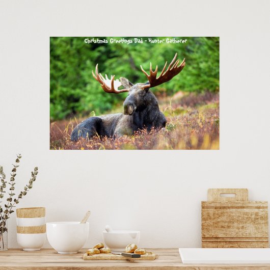 クリスマスグリーティングパパハンターGatherer ポスター (キッチン)