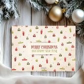 クリスマスグリーティングファミリーフォトノースポールスタンプ シーズンカード