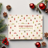 クリスマスグリーティングファミリーフォトノースポールスタンプ シーズンカード