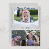 クリスマスグリーティングファミリーフォト シーズンカード (正面/裏面)