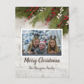 クリスマスグリーティングフォトカード ポストカード (正面)