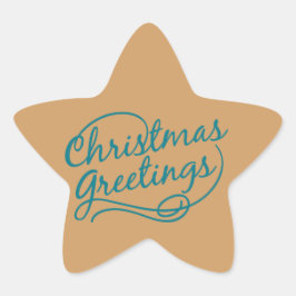 クリスマスグリーティングホリデースターステッカー 星シール