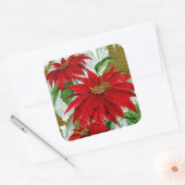 クリスマスグリーティングポイントセッティア スクエアシール (封筒)