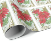 クリスマスグリーティングポイントセッティア ラッピングペーパー (ロールコーナー)