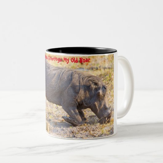 クリスマスグリーティングマイオールドボア ツートーンマグカップ (正面右)