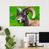 クリスマスグリーティングマイハニーヤギ ポスター (ホームオフィス)