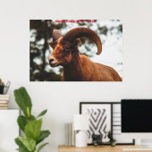 クリスマスグリーティングマイハニーヤギ ポスター (ホームオフィス)