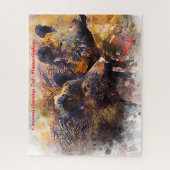 クリスマスグリーティングマイハンターギャザー ジグソーパズル (縦)