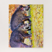 クリスマスグリーティングマイハンターギャザー ジグソーパズル (縦)