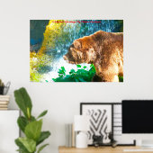 クリスマスグリーティングマイハンターギャザー ポスター (ホームオフィス)