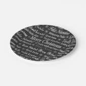 クリスマスグリーティングマルチランゲージシャルボード ペーパープレート (アングル)