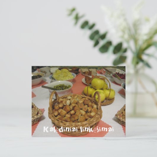 クリスマスグリーティングリトアニアのはがき シーズンポストカード (スタンド正面)