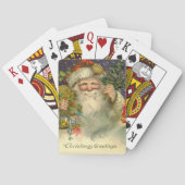 クリスマスグリーティングヴィンテージオールドワールドサンタトイズ トランプ (裏面)