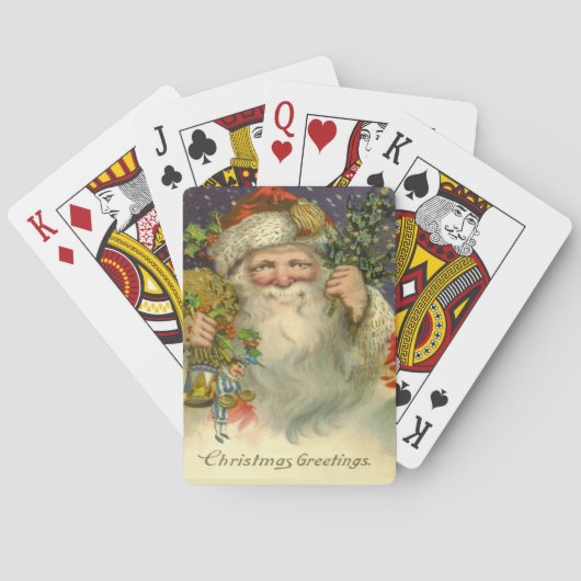 クリスマスグリーティングヴィンテージオールドワールドサンタトイズ トランプ (裏面)