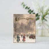 クリスマスグリーティングヴィンテージホリデーカード シーズンカード (スタンド正面)