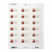 クリスマスグリーティングヴィンテージ住所 シール (フルシート)