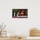 クリスマスグリーティング来サンタの外煙突 ポスター (キッチン)