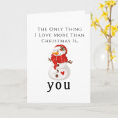 クリスマスグリーティング雪だるま カード (黄色い花)