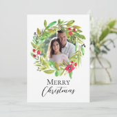 クリスマスグリーナリーウォーターリースカスタム写真 シーズンカード (スタンド正面)