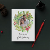 クリスマスグリーナリーウォーターリースカスタム写真 シーズンカード