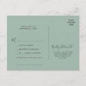 クリスマスグリーナリーソングのリクエストRSVPポストカード インビテーションポストカード (裏面)