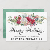 クリスマスグリーナリーホリデーグリーティングハガキ シーズンカード (正面/裏面)