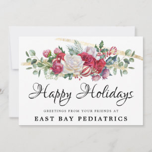 クリスマスグリーナリーホリデーグリーティングハガキ シーズンカード