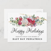 クリスマスグリーナリーホリデーグリーティングハガキ シーズンポストカード (正面/裏面)