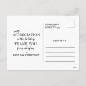 クリスマスグリーナリーホリデーグリーティングハガキ シーズンポストカード (裏面)