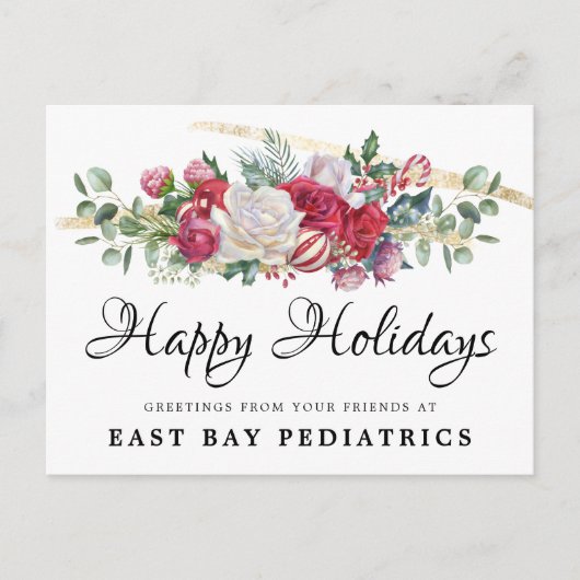 クリスマスグリーナリーホリデーグリーティングハガキ シーズンポストカード (正面)