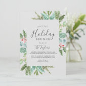 クリスマスグリーナリーホリデーブランチ |グレー 招待状 (スタンド正面)