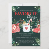 クリスマスグリーンお気に入りのフェスティバルパーティー 招待状 (正面)