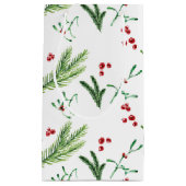 クリスマスグリーンとベリースモール抱き枕 スモールペーパーバッグ (正面)