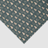 クリスマスグリーンとベージュの松のパターンの贈り物t 薄葉紙 (詳細)