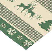 クリスマスグリーンとホワイトテーブルランナー16インチx 108インチ ロングテーブルランナー (コーナー)